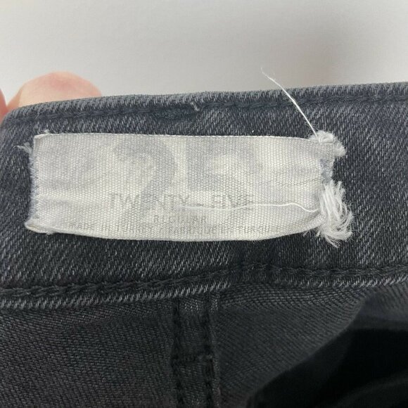 Free People We The Free Black Skinny Raw Hem Jeans Size 25 Mid Rise - Picture 3 of 4